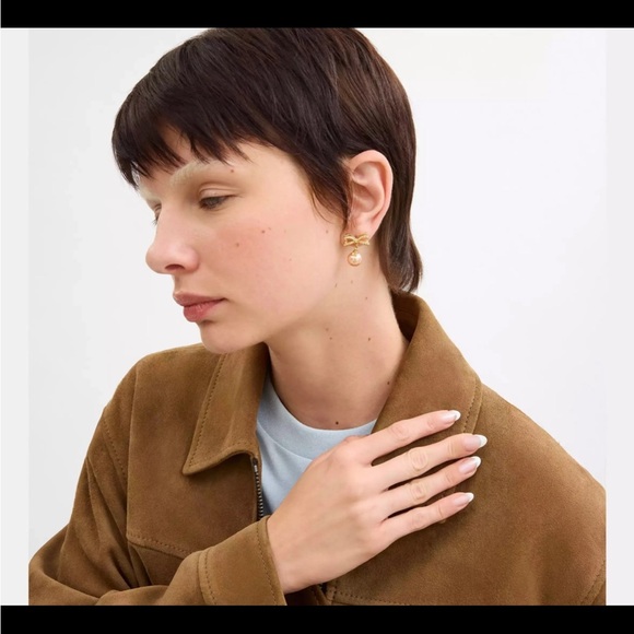 ‼️‼️last 3‼️NWT！Coach Bow Pearl Drop Earrings（CY107）fast shipping HOLIDAY GIFT - Picture 5 of 5